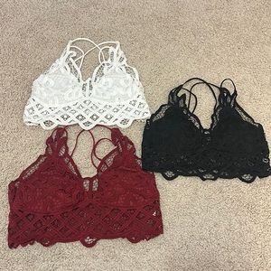 Set of 3 - Lace Bralettes